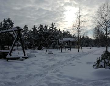Nasza działka zimą