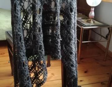 ażurowy szal 450zł